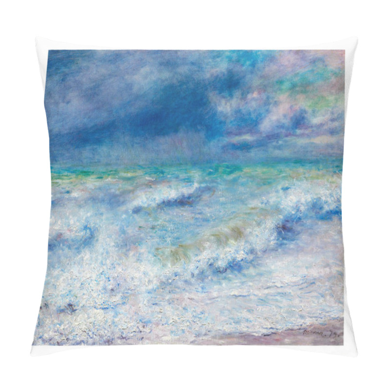 Personality  Vintage Seascape Illustration Wall Art Print And Poster Design Remix From Original Artwork. Pillow Covers