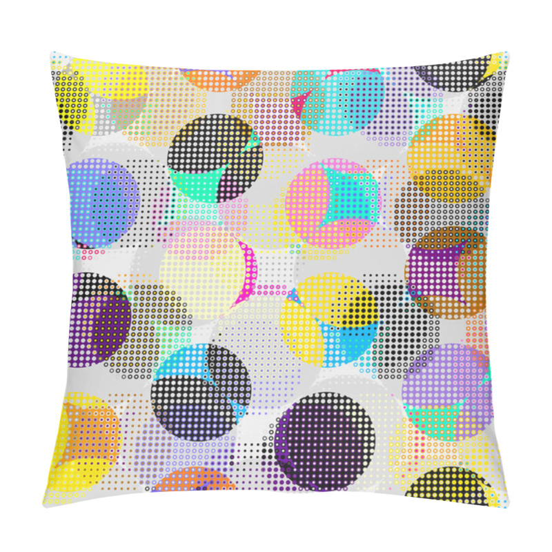 Personality  Geometric Abstract Pattern. Polka Dot Pattern On Low Poly Background. Pillow Covers