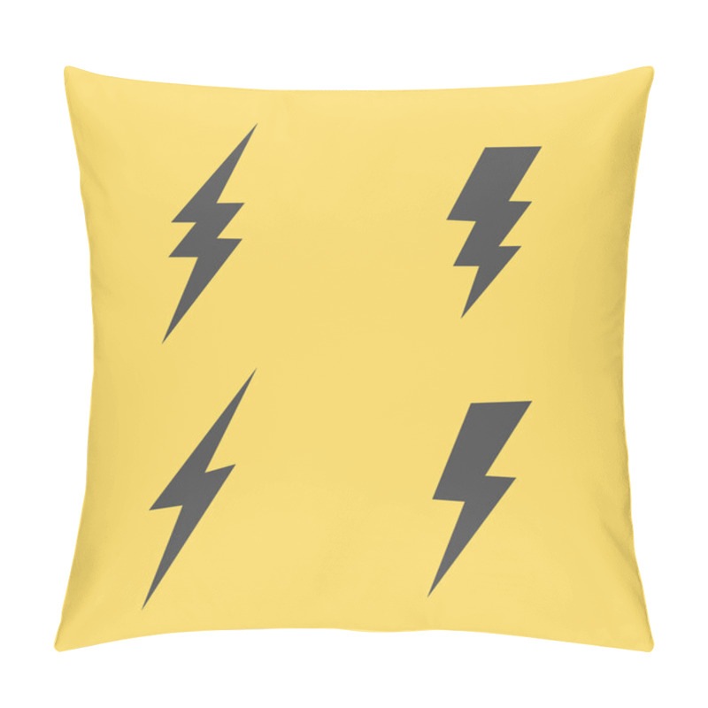 Personality  Lightning Flat Icons Set Pillow Covers