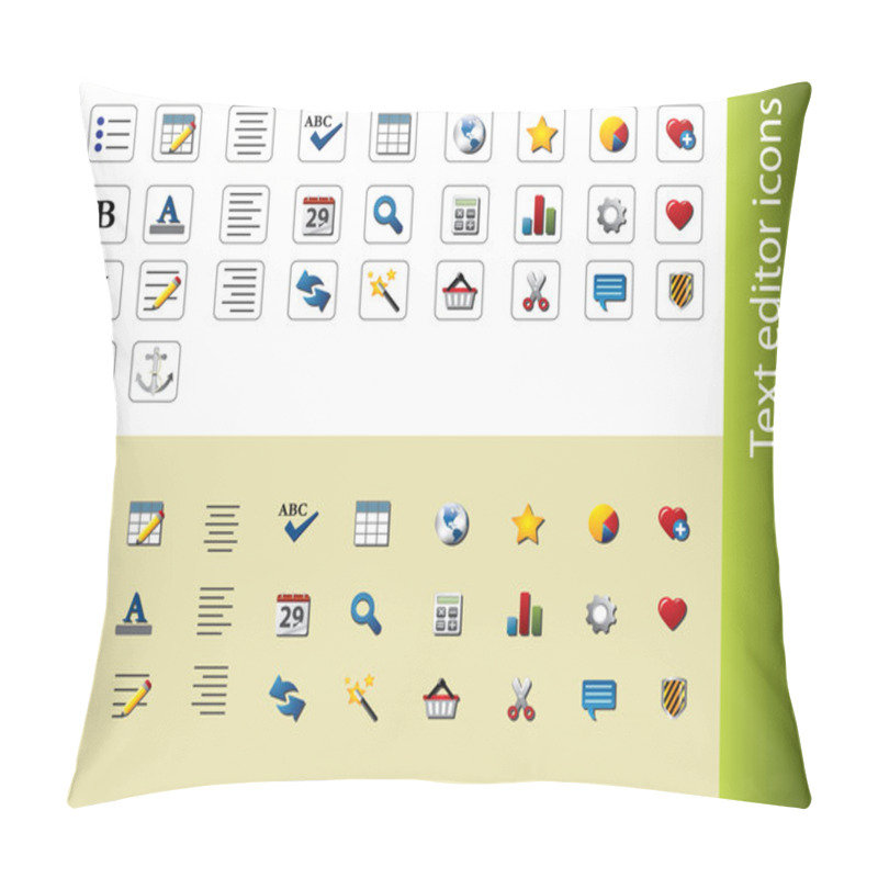 Personality  Text Editor Icons Pillow Covers