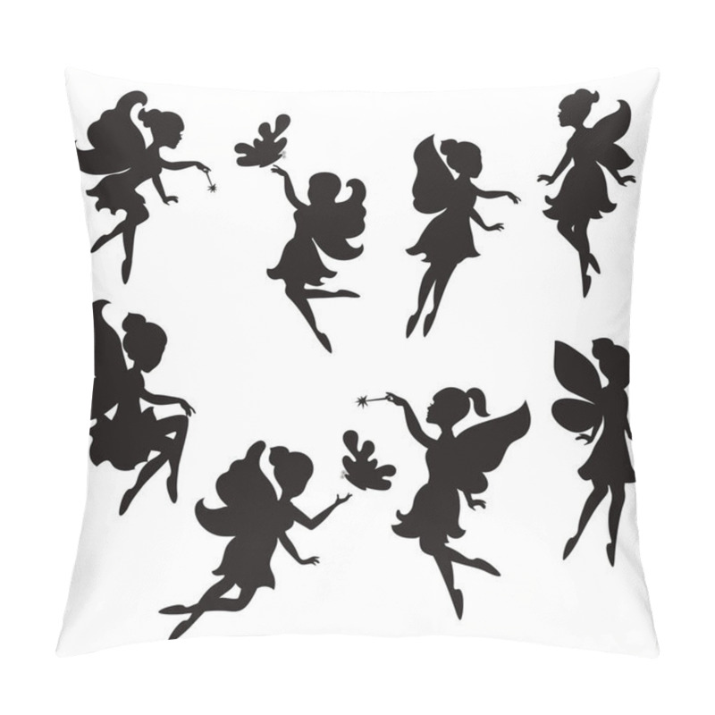 Personality  Set Of Silhouettes Of Fairies Pillow Covers