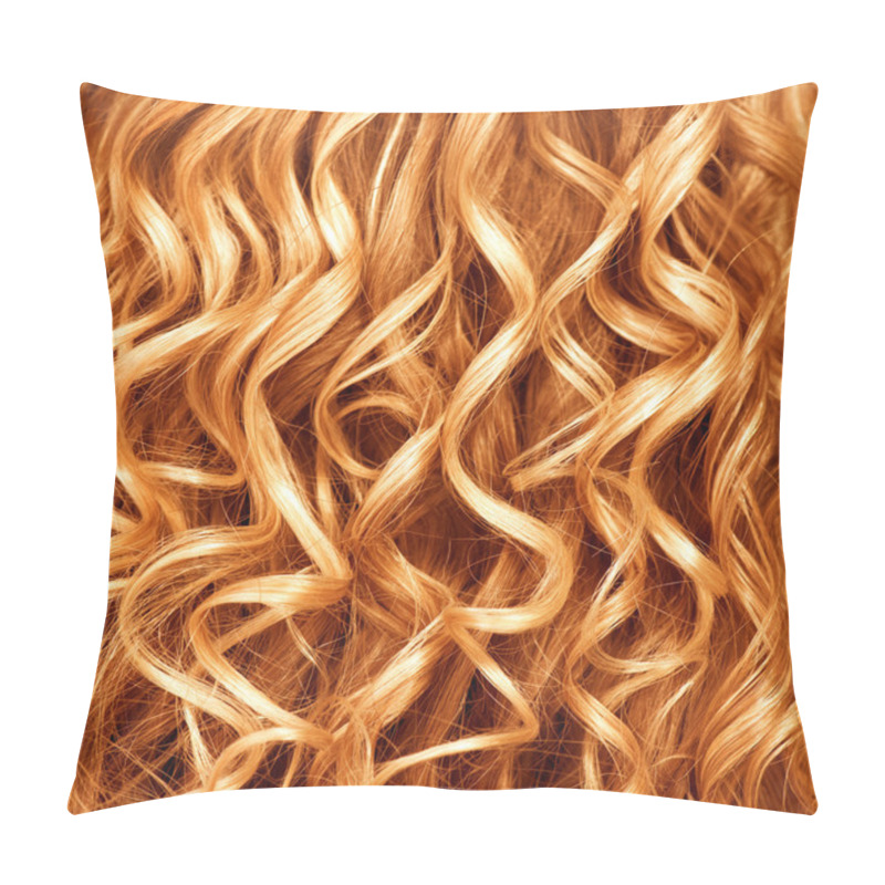 Personality  Curly Ginger Hair Closeup. Pillow Covers