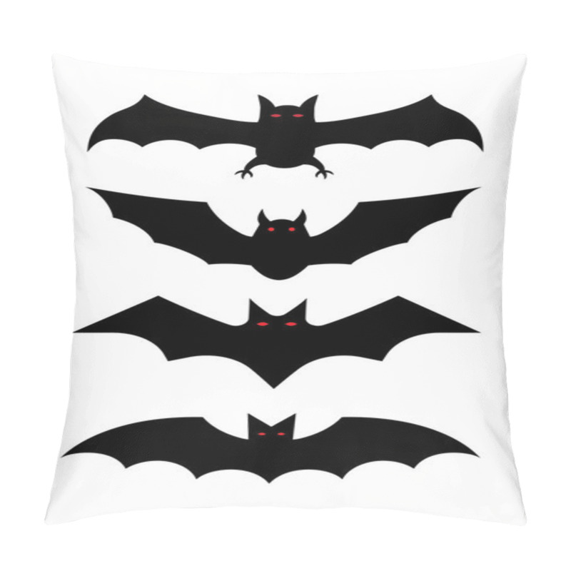 Personality  Bat Silhouettes - Halloween Vector Illustration Pillow Covers