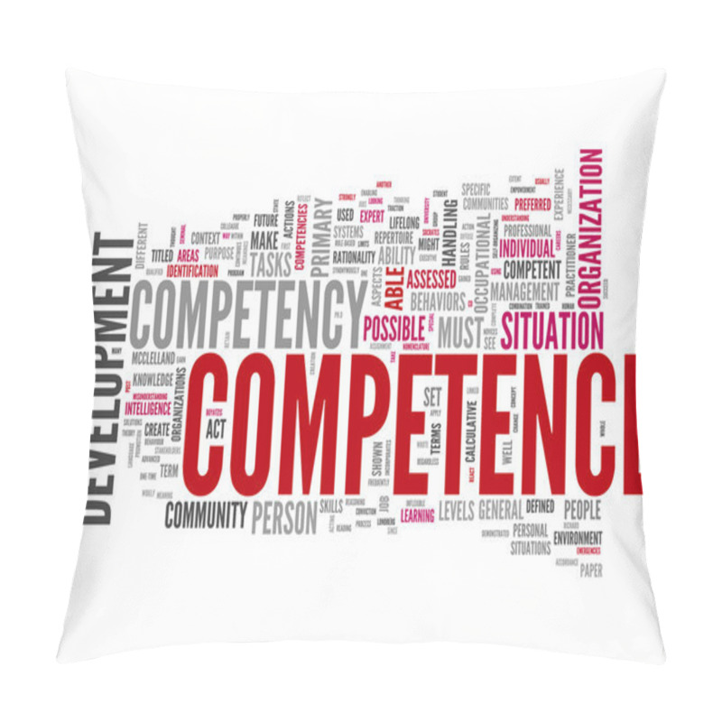 Personality  Word Cloud Competence Pillow Covers