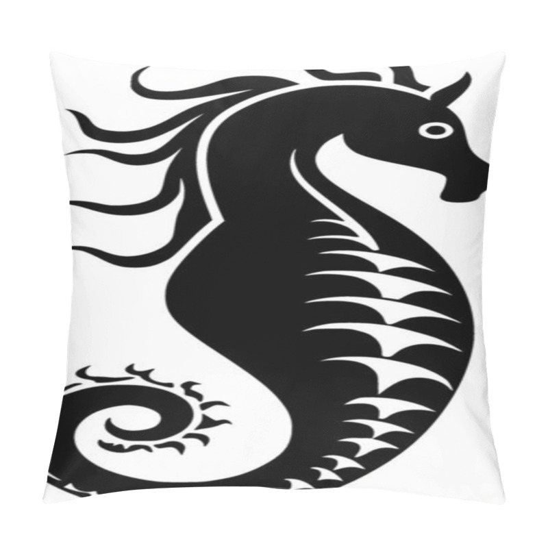 Personality  Seahorse - Minimalist And Simple Silhouette - Vector Illustration Pillow Covers