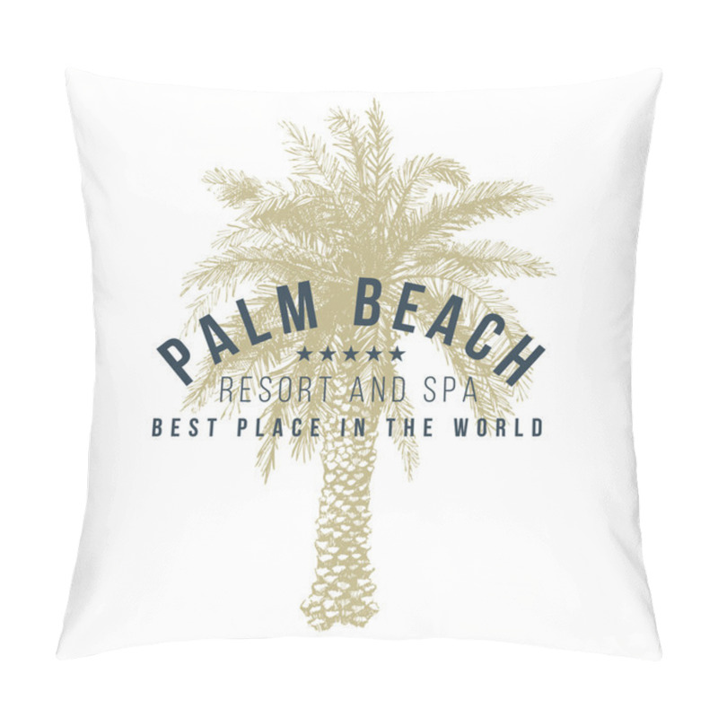 Personality  Palm Beach Logo Template Pillow Covers