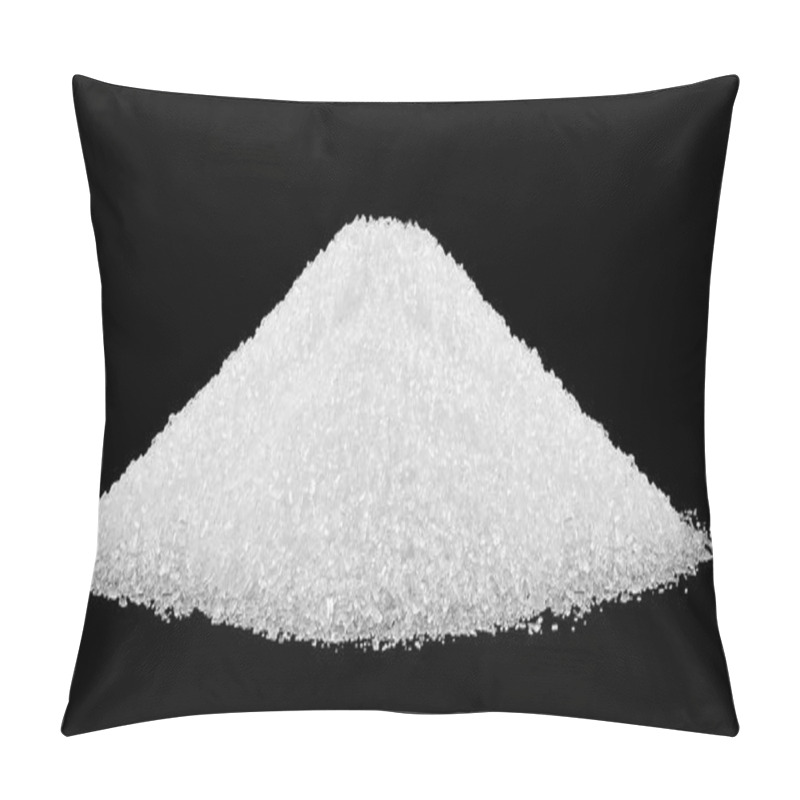 Personality  Pile Of Sea Salt Crystals On A Black Background Pillow Covers