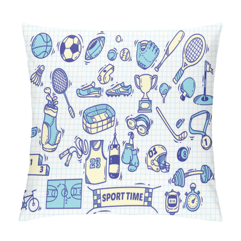 Personality  Sport Doodle Background Pillow Covers