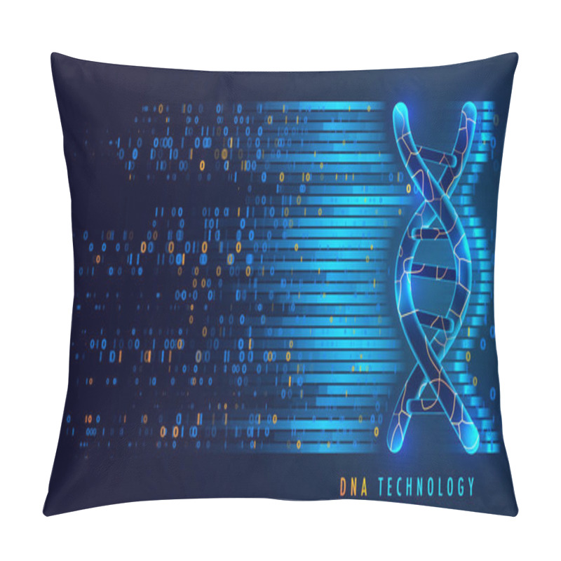 Personality  Big Genomic Data Visualization. DNA Test, Genom Map. Graphic Concept For Your Design Pillow Covers