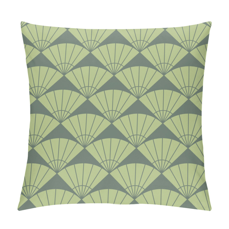 Personality  Simple Fan Pattern. Based On Traditional Japanese Embroidery. Abstract Seamless Pattern. Pillow Covers