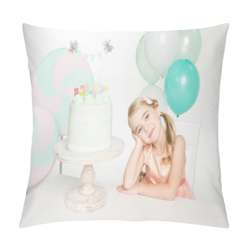 Personality  Girl With Birthday Cake Pillow Covers