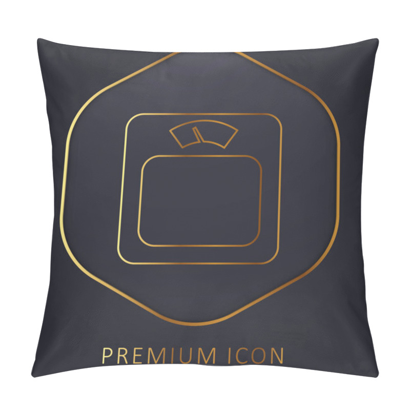 Personality  Body Weighing Scale Tool Golden Line Premium Logo Or Icon Pillow Covers