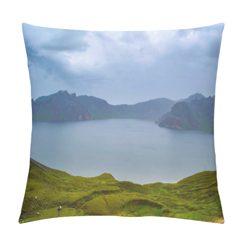 Personality  Tianhu Lake In The Volcanic Crater Of The Changbaishan (Paektu) Mountain At The Chinese-North Korean Border Pillow Covers