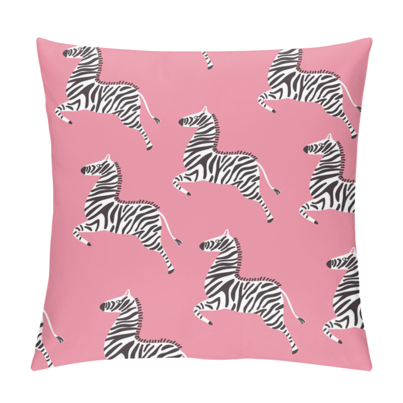 Personality  Cute Zebra Safari Wild Animal Seamless Pattern Vector Illustration EPS10 ,Design For Fashion , Fabric, Textile, Wallpaper, Cover, Web , Wrapping And All Prints Pillow Covers