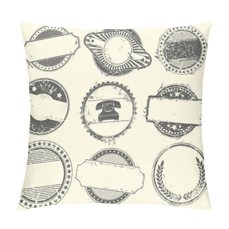 Personality  Abstract Set Of Vector Stamps With An Empty Place For The Text Pillow Covers