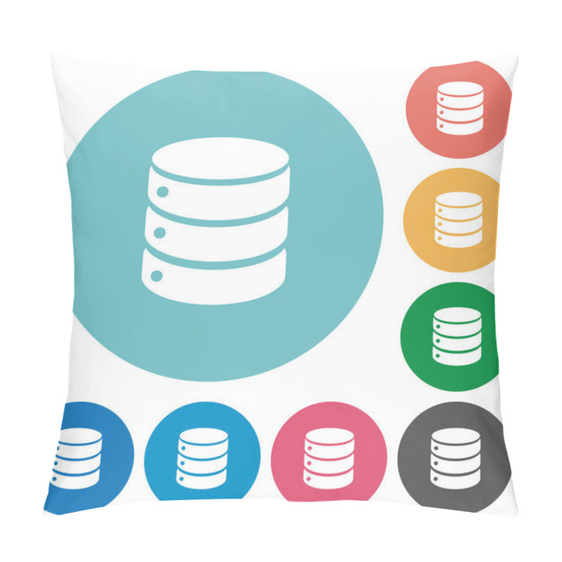 Personality  Flat Database Icons Pillow Covers