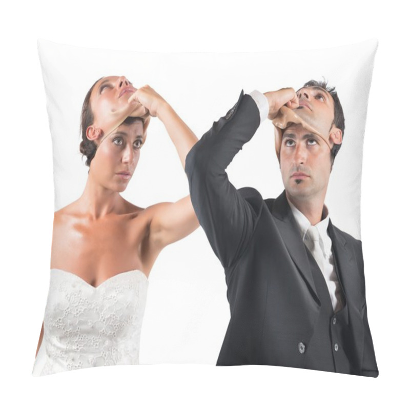 Personality  False Marriage Between Two People Pillow Covers