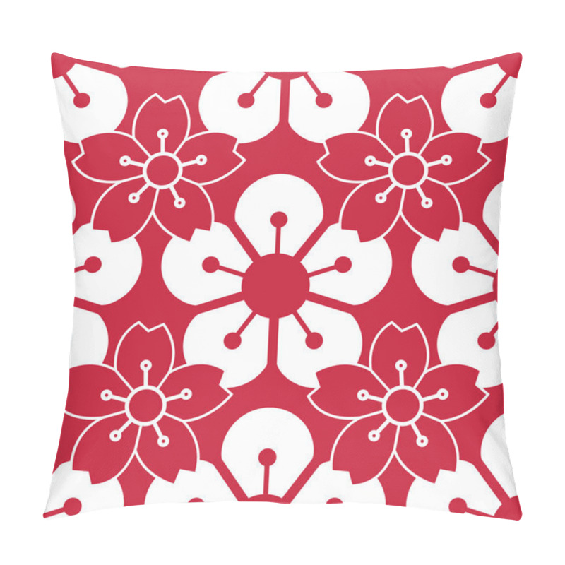 Personality  Seamless Pattern With Cherry Blossoms Pillow Covers