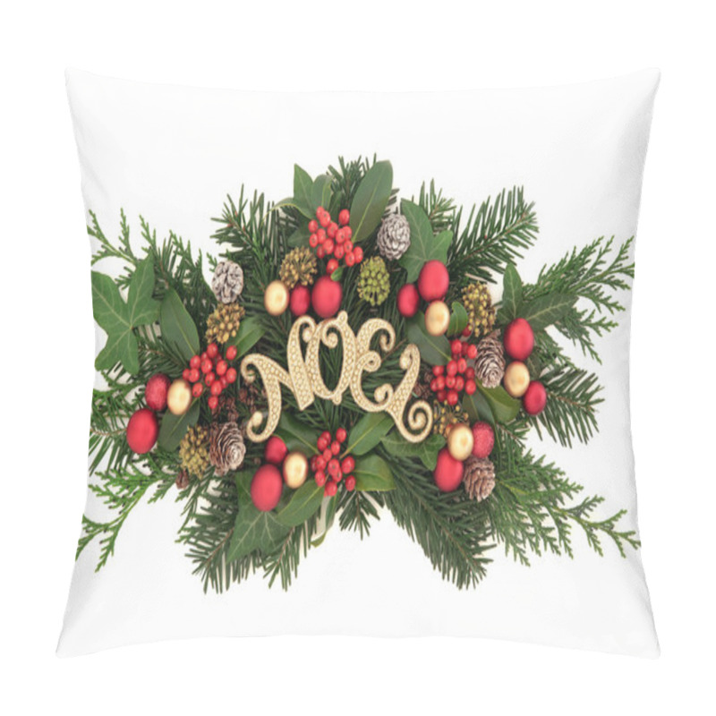 Personality  Decoration With Gold Noel Sign Pillow Covers