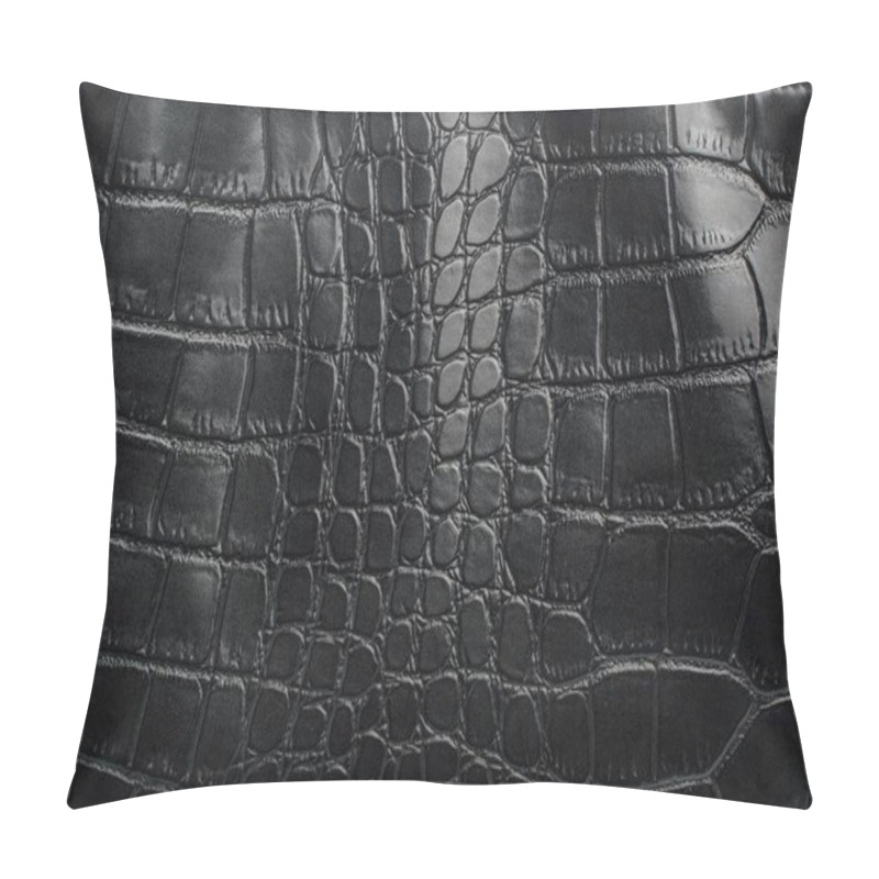 Personality  Material With Texture Of A Reptile Leather / Black Texture Gridd Pillow Covers