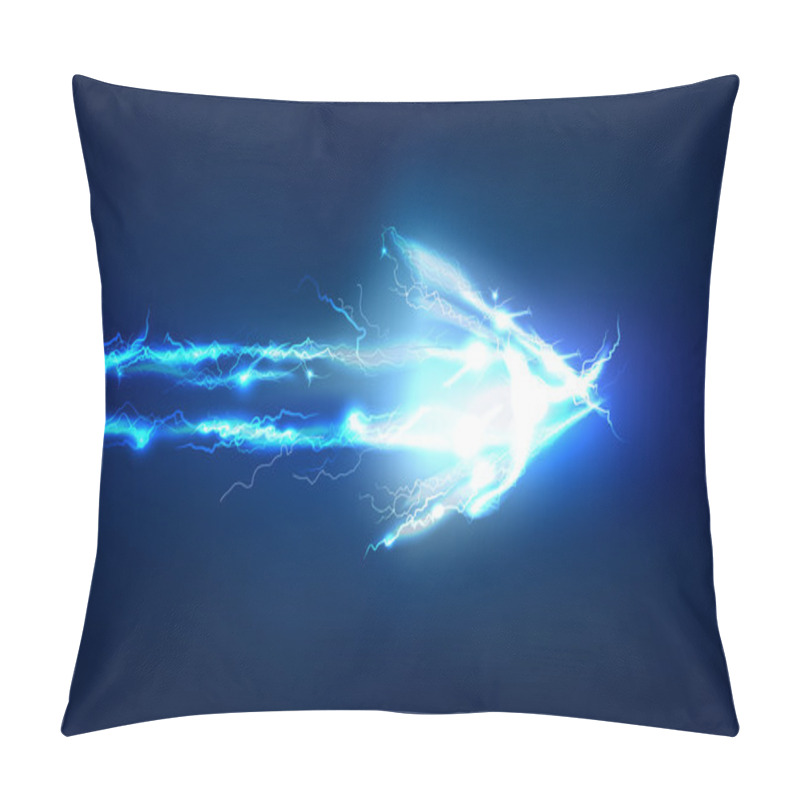 Personality  Arrow, Abstract Background Made Of Electric Lighting Effect Pillow Covers