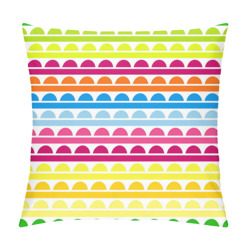 Personality  Vector Abstract Seamless Pattern Of Stripes And Half-circles. Pillow Covers