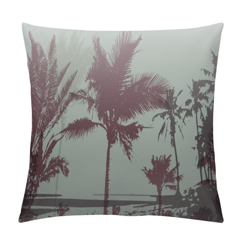 Personality  Palm Tree Print Pillow Covers