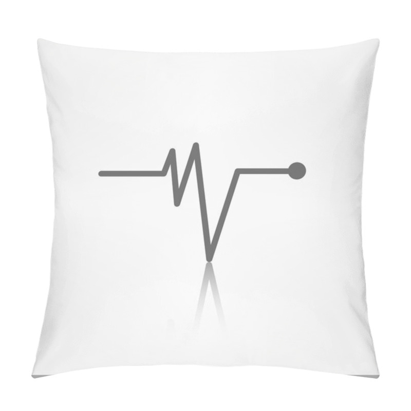 Personality  Heart Beat, Cardiogramm. Pulse Icon Pillow Covers