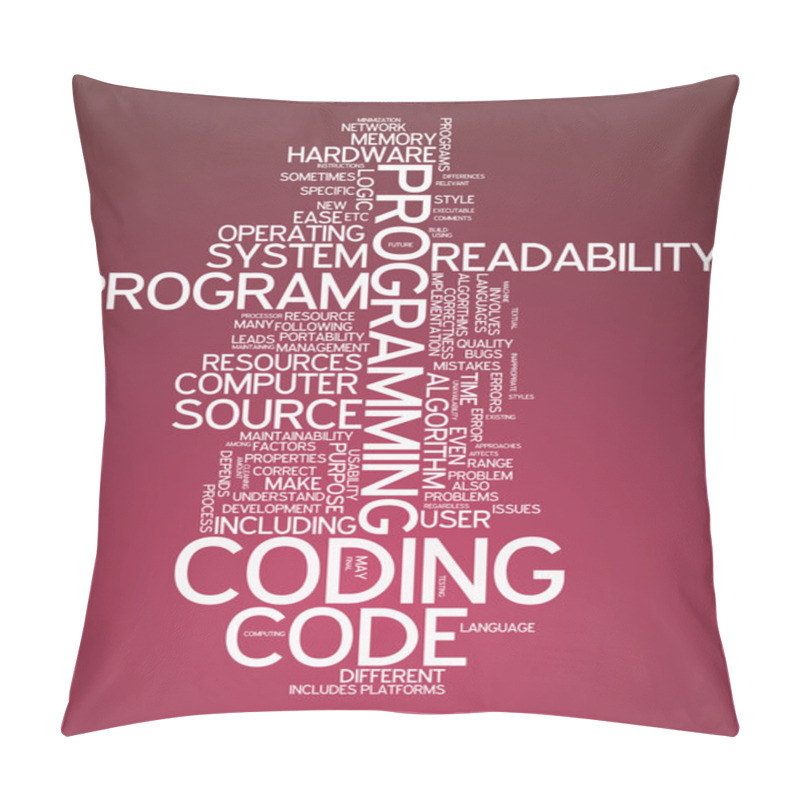 Personality  Word Cloud Coding Pillow Covers