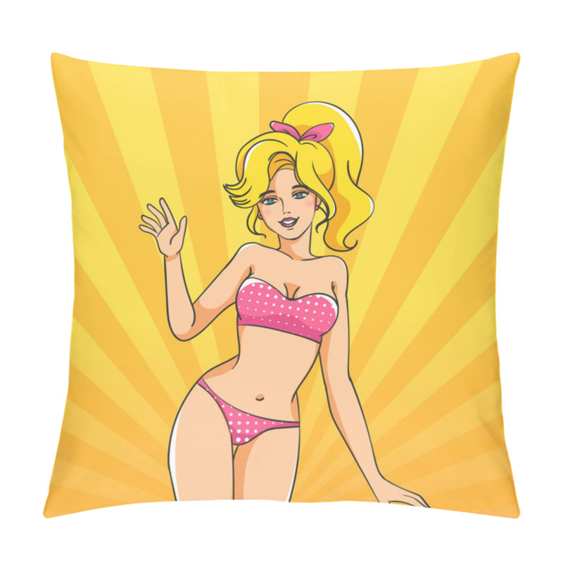 Personality  Pop Art Girl. Pillow Covers