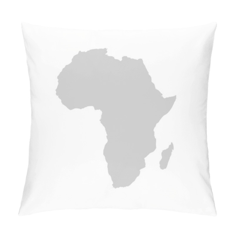 Personality  Africa Continent. Gray Vector Template For Your Design And Ideas. Pillow Covers