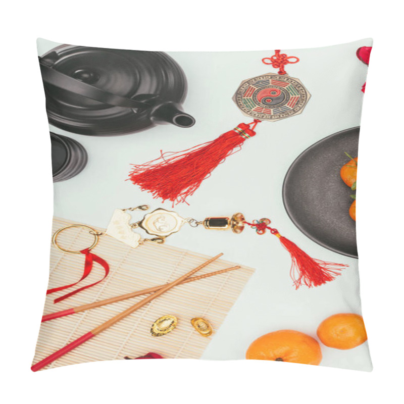 Personality  Top View Of Traditional Chinese New Year Composition Pillow Covers