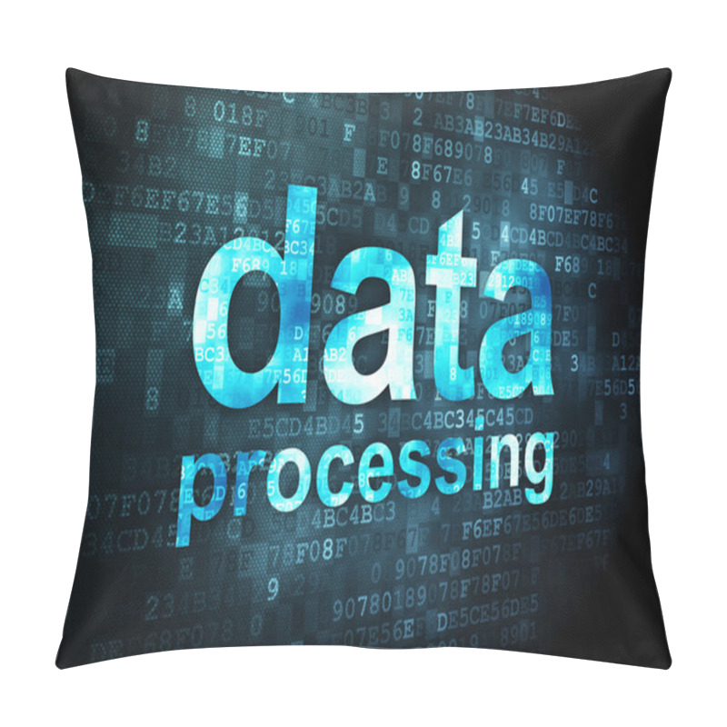 Personality  Information Concept: Data Processing On Digital Background Pillow Covers