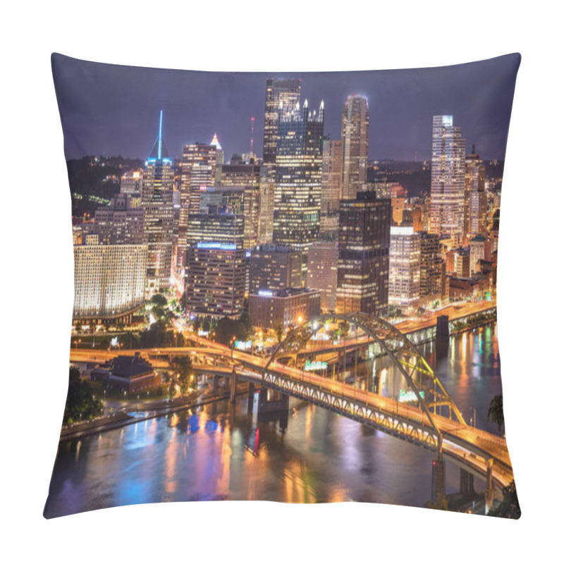 Personality  Pittsburgh City Landscape View Over The Monongahela And Allegheny River Pillow Covers