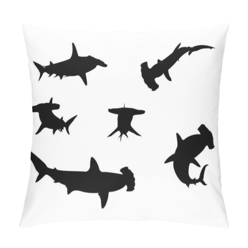 Personality  Hammerhead Shark Silhouette Collection. Pillow Covers