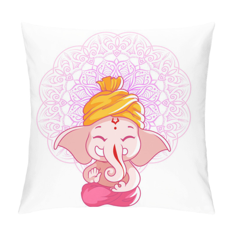 Personality  Little Cartoon Ganesha. Pillow Covers