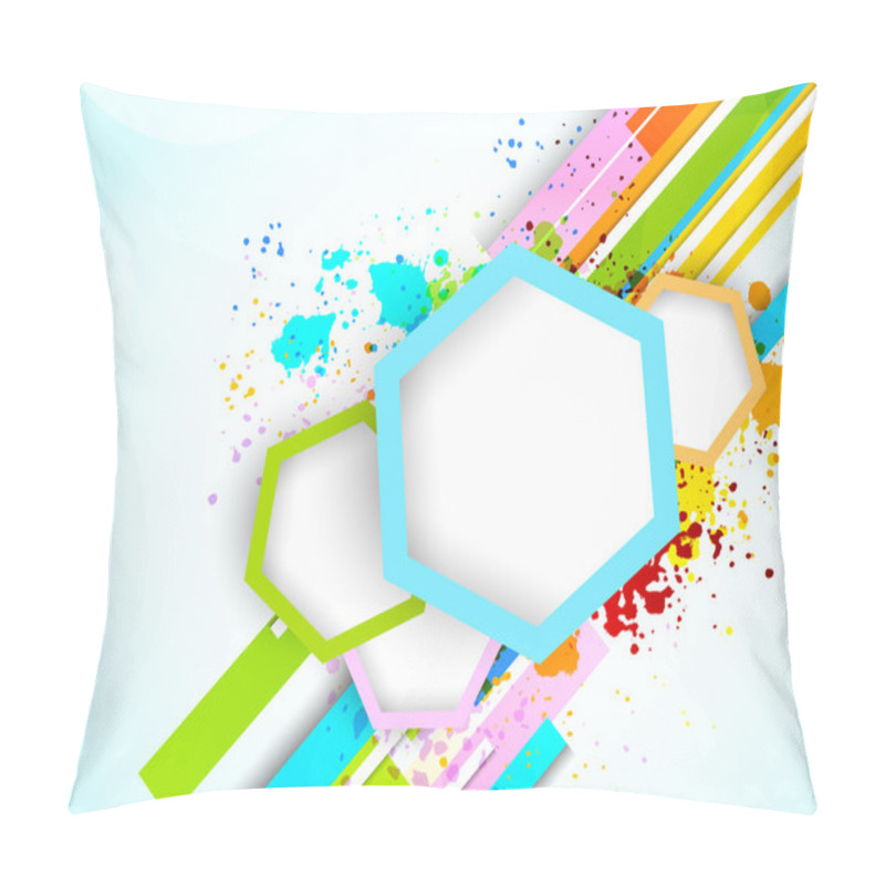 Personality  Abstract Background With Hexagons Pillow Covers