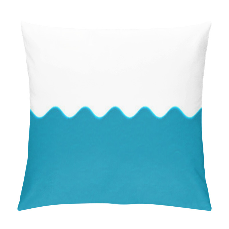 Personality  Cartoon Water Wave In Plasticine Or Clay Style. Pillow Covers