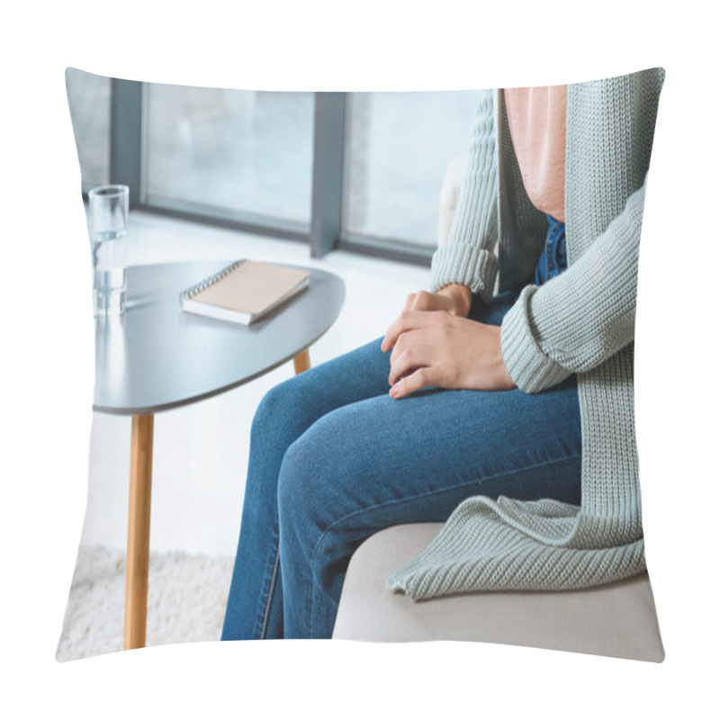 Personality  Young Woman At Psychotherapy Pillow Covers