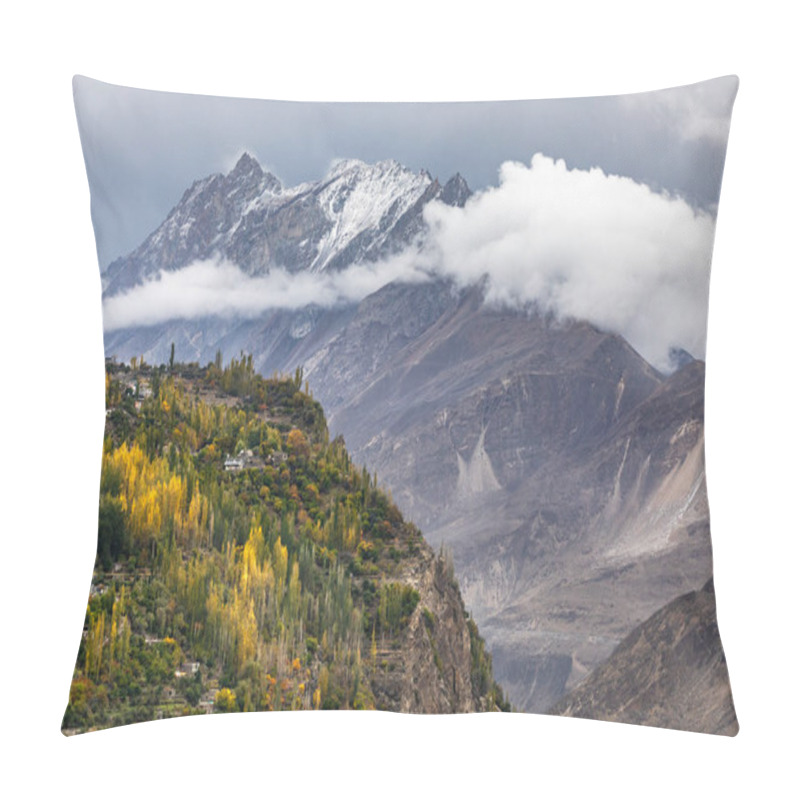 Personality  Mountain Village In Hunza River Valley. Pakistan Northern Areas  Pillow Covers