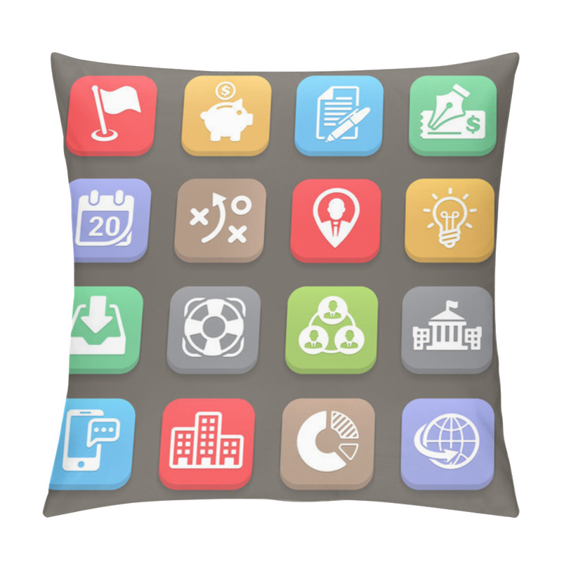 Personality  Business And Finance Icon For Web, Mobile. Vector Pillow Covers