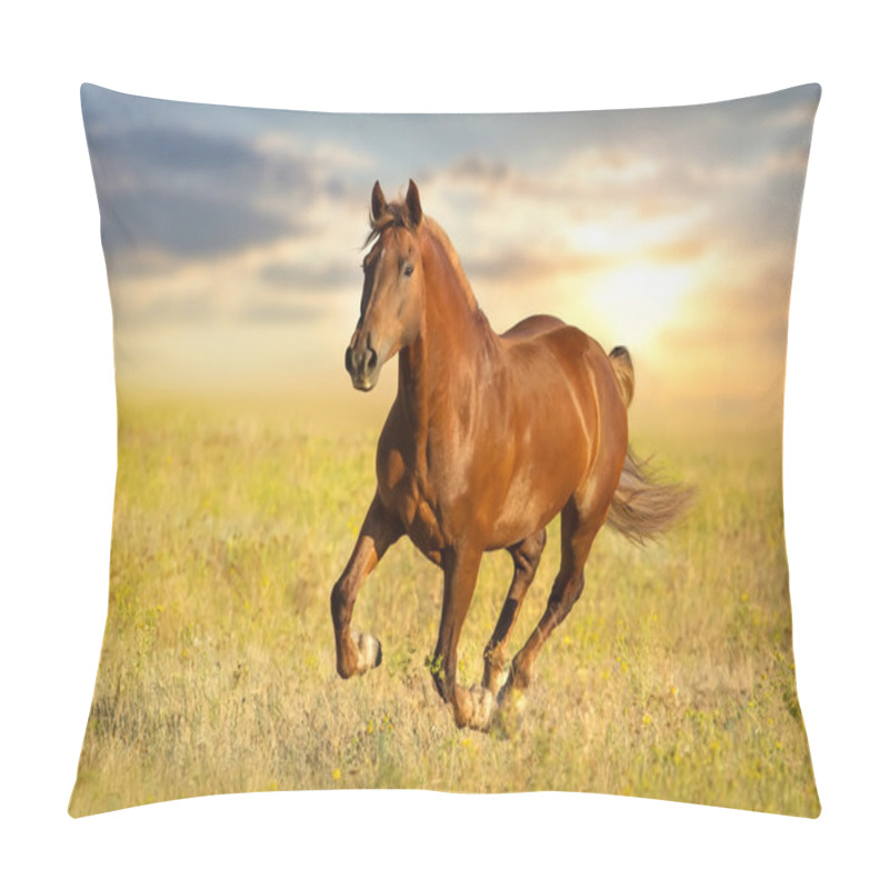 Personality  Red Mare Run Pillow Covers