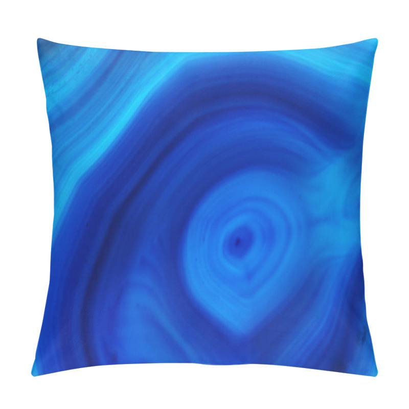 Personality  Abstract Background - Blue Agate Mineral Cross Section Pillow Covers