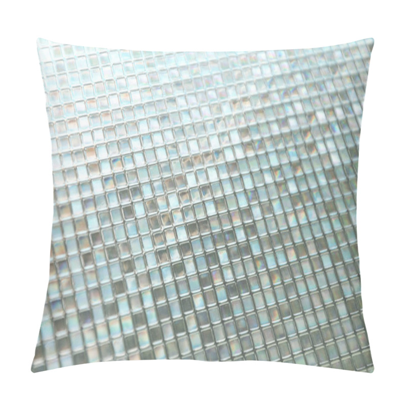 Personality  Seamless Blue Glass Tiles Texture Background,window, Kitchen Or Bathroom Concept Pillow Covers