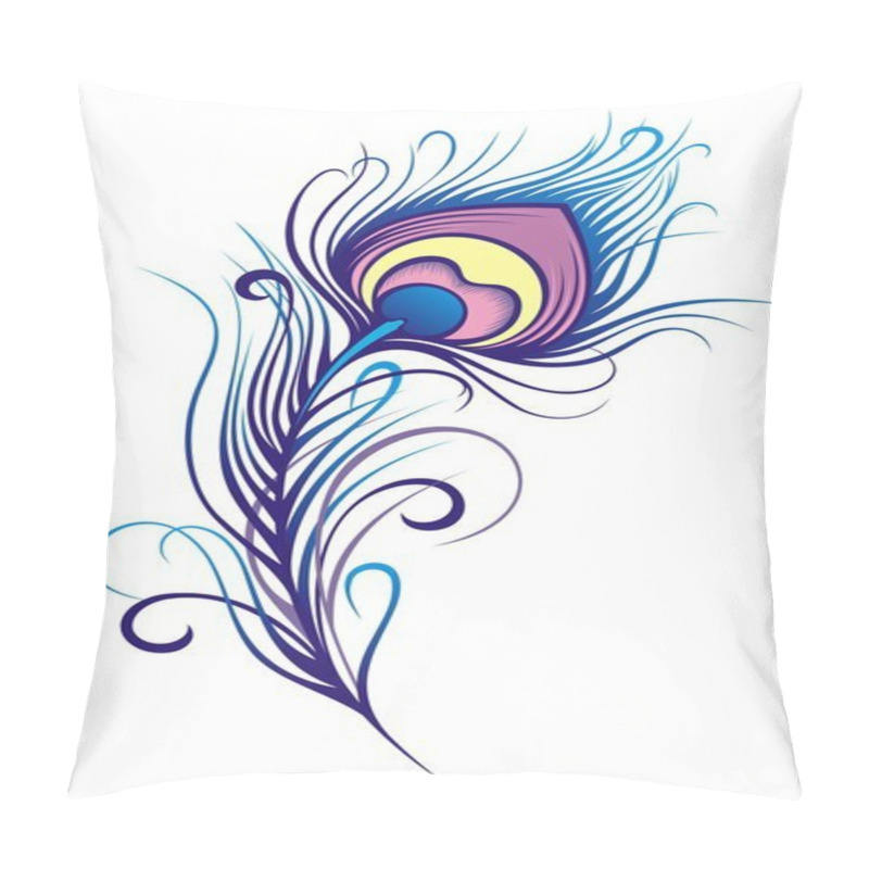 Personality  Stylized Peacock Feather Pillow Covers