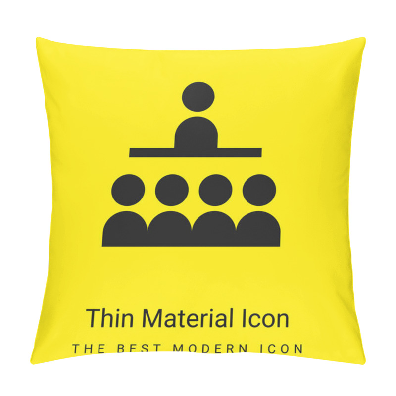 Personality  Audience Minimal Bright Yellow Material Icon Pillow Covers