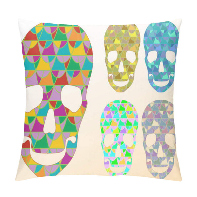 Personality  Skull With Patterns Pillow Covers