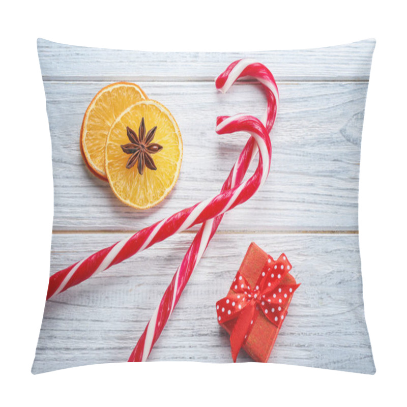 Personality  Composition With Christmas Candy Canes Pillow Covers