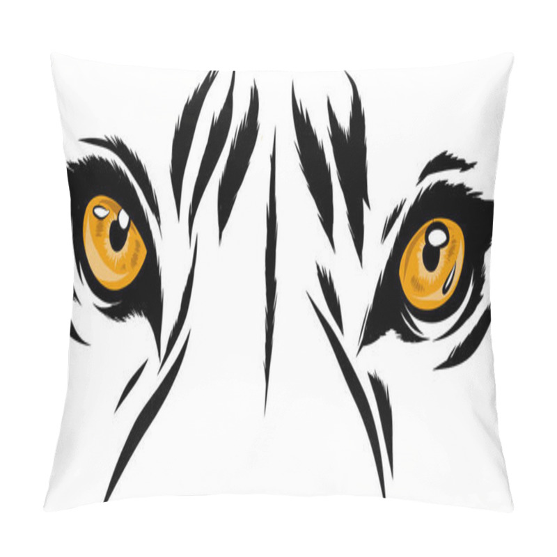 Personality  Vector Tiger Eyes Mascot Graphic Pillow Covers