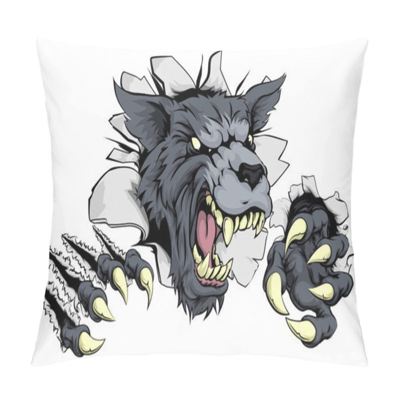 Personality  Wolf Or Werewolf Ripping Through Pillow Covers